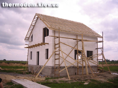 Каркас крыши термодома