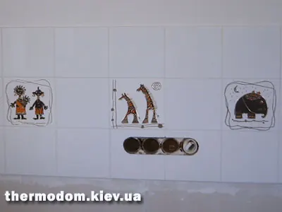 Фартук на стене будущей кухни