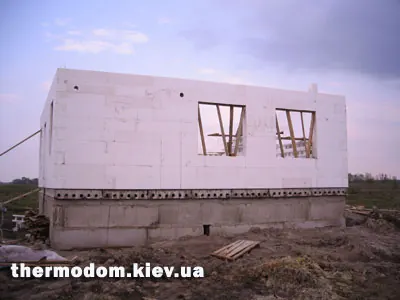 Стіни першого поверху з термоблоків