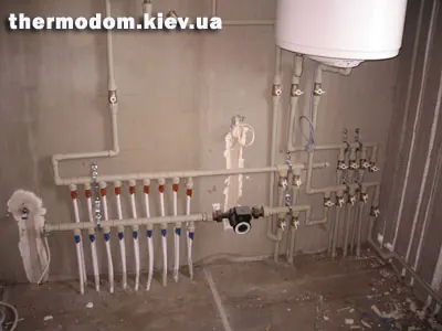 Разводка отопления и тёплых полов от котла